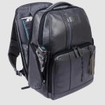 Piquadro Zaino blu in pelle porta pc 15,6" personalizzabile Urban