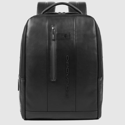 Piquadro Zaino uomo nero in pelle porta pc 15,6" Urban