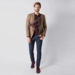 Piquadro Marsupio uomo mogano in pelle Blue Square