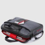 Piquadro Borsa grigia in pelle porta pc 15,6" Urban