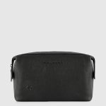 Piquadro Beauty case uomo nero in pelle Black Square