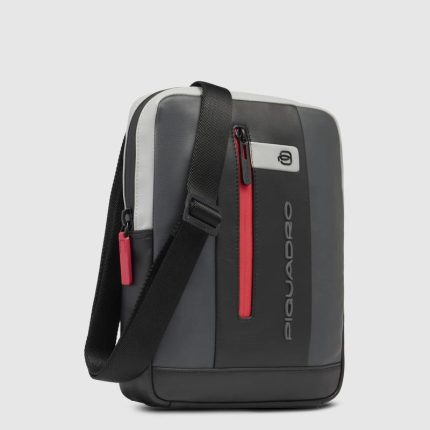Piquadro Borsello a tracolla uomo grigio in pelle porta iPadrban