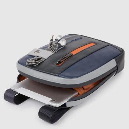 Piquadro Borsello uomo blu grigio in pelle Urban