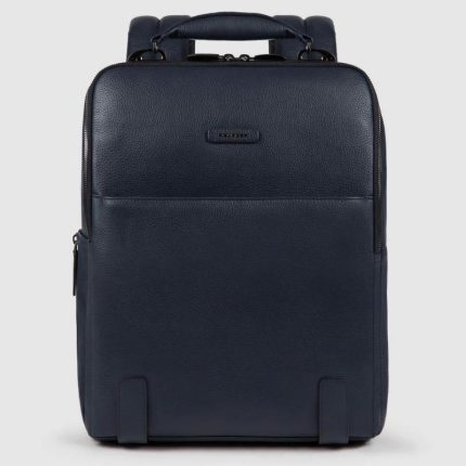 Piquadro Zaino blu in pelle sottile porta pc 15,6" Modus