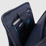 Piquadro Zaino blu in pelle sottile porta pc 15,6" Modus