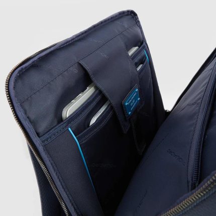 Piquadro Zaino blu in pelle sottile porta pc 15,6" Modus