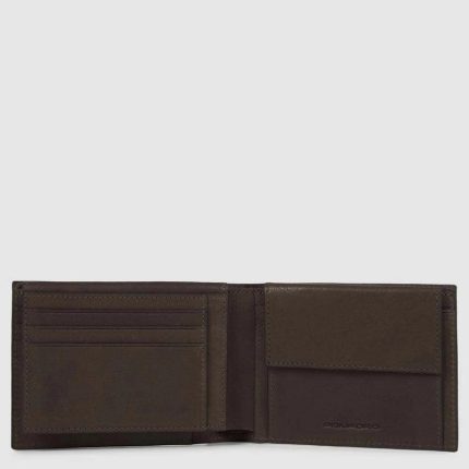 Portafogli uomo testa di moro in pelle con porta documenti Black Square