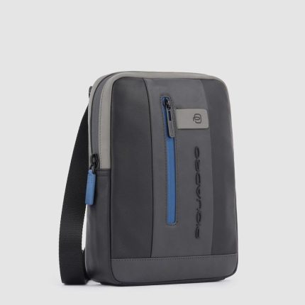 Piquadro Borsello a tracolla uomo grigio in pelle porta iPadrban