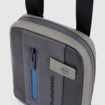 Piquadro Borsello uomo grigio in pelle porta iPadni Urban