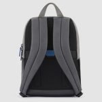 Piquadro Zaino grigio in pelle porta pc 14" Urban