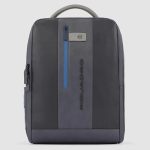 Piquadro Zaino grigio in pelle porta pc 15,6" Urban