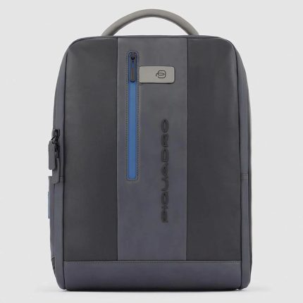 Piquadro Zaino grigio in pelle porta pc 15,6" Urban