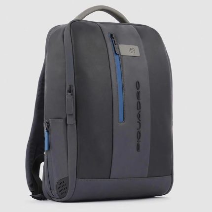 Piquadro Zaino grigio in pelle porta pc 15,6" Urban