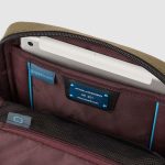 Piquadro Borsello uomo verde - nero in tessuto riciclato e pelle porta iPadrief