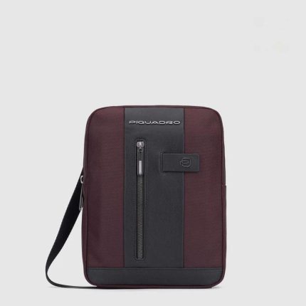 Piquadro Borsello uomo wenge - nero in tessuto riciclato e pelle porta iPadrief