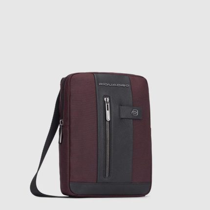 Piquadro Borsello uomo wenge - nero in tessuto riciclato e pelle porta iPadrief