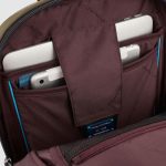 Piquadro Zaino verde - nero in tessuto riciclato e pelle porta pc 14" Brief