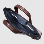 Piquadro Borsa mogano in pelle porta pc 15,6" espandibile Blue Square