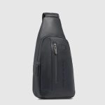 Piquadro Monospalla blu in pelle Urban