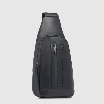 Piquadro Monospalla blu in pelle Urban