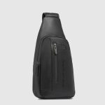 Piquadro Monospalla nero in pelle Urban