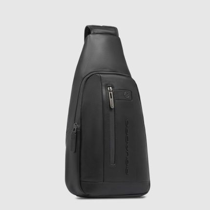 Piquadro Monospalla nero in pelle Urban