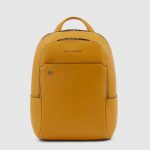 Piquadro Zaino giallo in pelle porta pc 14" Black Square
