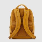 Piquadro Zaino giallo in pelle porta pc 14" Black Square