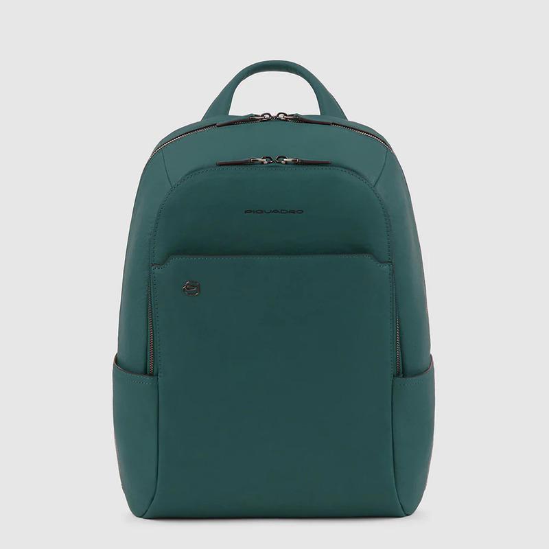 Piquadro Zaino verde in pelle porta pc 14" Black Square Piquadro Zaino verde in pelle porta pc 14" Black Square