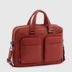 Piquadro Borsa rossa in pelle porta pc 14" Black Square
