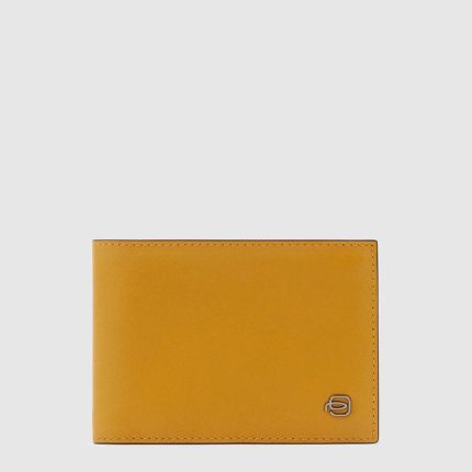 Piquadro Portafogli uomo giallo in pelle con porta documenti Black Square