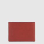 Piquadro Portafogli uomo rosso in pelle con porta documenti Black Square