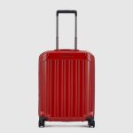 Piquadro Trolley da cabina rigido rosso in policarbonato a 4 ruote PQ-Light