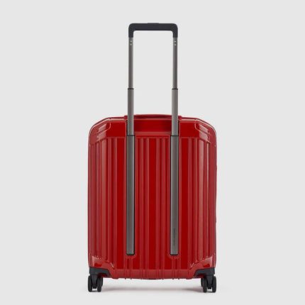 Piquadro Trolley da cabina rigido rosso in policarbonato a 4 ruote PQ-Light