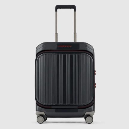 Piquadro Trolley cabina rigido grigio in policarbonato a 4 ruote porta pc PQ-Light