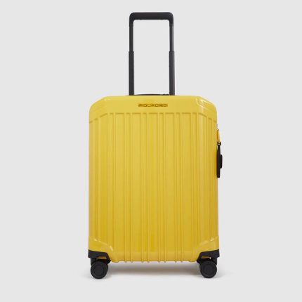 Piquadro Trolley da cabina rigido giallo in policarbonato a 4 ruote PQ-Light