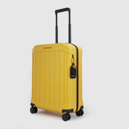 Piquadro Trolley da cabina rigido giallo in policarbonato a 4 ruote PQ-Light