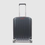 Piquadro Trolley da cabina rigido grigio e rosso in policarbonato a 4 ruote PQ-Light