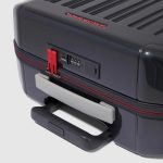 Piquadro Trolley da cabina rigido grigio e rosso in policarbonato a 4 ruote PQ-Light