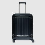 Piquadro Trolley cabina rigido nero opaco in policarbonato a 4 ruote porta pc PQ-Light