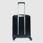 Piquadro Trolley cabina rigido nero opaco in policarbonato a 4 ruote porta pc PQ-Light