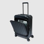 Piquadro Trolley cabina rigido nero opaco in policarbonato a 4 ruote porta pc PQ-Light