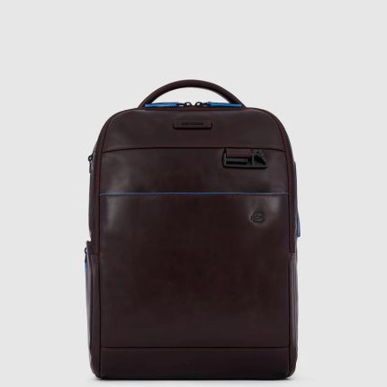 Piquadro Zaino mogano in pelle porta PC 14" con porta iPadlue Square