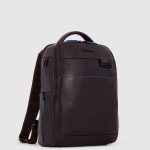 Piquadro Zaino mogano in pelle porta PC 14" con porta iPadlue Square