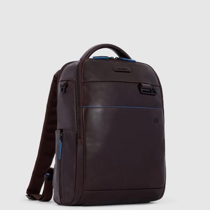 Piquadro Zaino mogano in pelle porta PC 14" con porta iPadlue Square