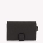 Piquadro Portacarte nero in metallo e pelle Black Square