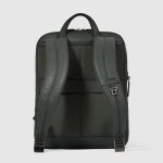 Piquadro Zaino sottile verde in pelle porta pc 14" Modus