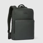 Piquadro Zaino sottile verde in pelle porta pc 14" Modus