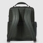 Piquadro Zaino verde in pelle porta pc 15,6" Modus