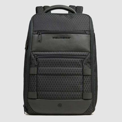 Piquadro Zaino da viaggio modulare 2 in 1 verde in tessuto e pelle porta pc 15,6" Hexagon